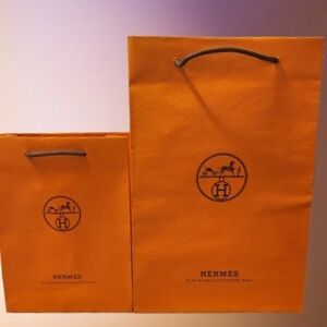 Hermes Vibrant Orange Shopping Bags